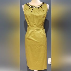 BODEN Antique Gold Cocktail Darcey Dress Sz 8R